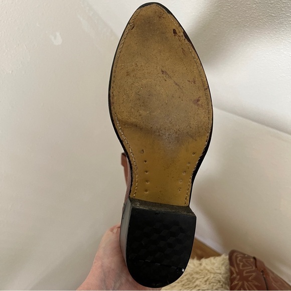 ACME Leather Western Cowboy Boots, Brown w/Pointed Toes. Size 7-1/2 D. main image 9